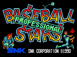 Baseball Stars Professional — écran titre