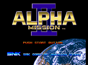 Alpha Mission 2 — écran titre
