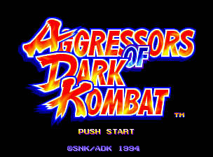 Aggressors of Dark Kombat — écran titre