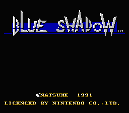 Blue Shadow — écran titre