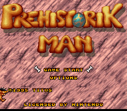 Prehistorik Man — écran titre