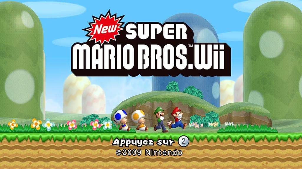 New Super Mario Bros. Wii — écran titre