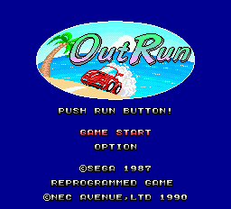 Out Run — écran titre