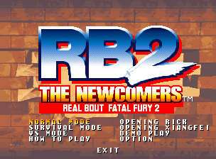 Real Bout Fatal Fury 2 - The Newcomers — écran titre