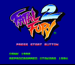 Fatal Fury 2 — écran titre