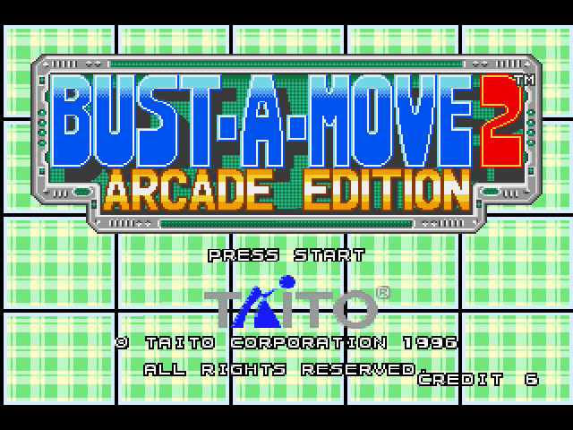 Bust-a-move 2 Arcade Edition — écran titre
