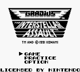 Nemesis 2 — écran titre
