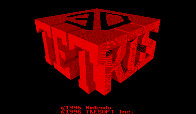 3d Tetris — écran titre