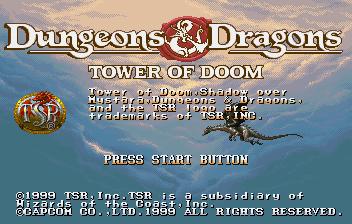 Dungeons and Dragons Collection — écran titre