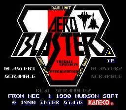Aero Blasters — écran titre