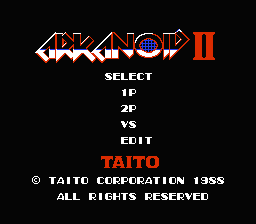 Arkanoid 2 — écran titre