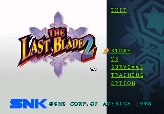 Last Blade 2 - Heart Of The Samurai, The — écran titre