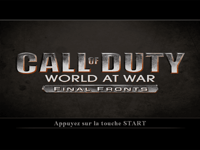 Call Of Duty - World At War - Final Fronts — écran titre