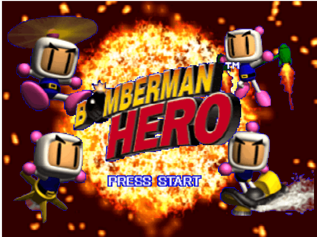 Bomberman Hero — écran titre