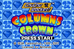 2 Games In 1 - Columns Crown + Chuchu Rocket! — écran titre
