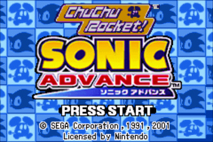 2 Games In 1 - Sonic Battle + Chuchu Rocket! — écran titre