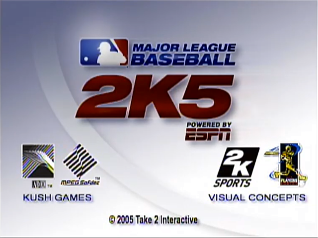 Major League Baseball 2k5 — écran titre