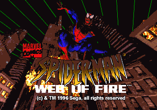 Spider-man - Web Of Fire — écran titre