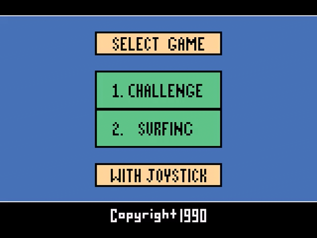 2 Pak Special - Challenge - Surfing — écran titre