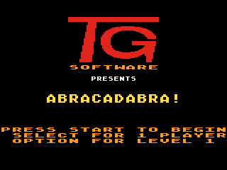 Abracadabra (Atari 8bit conversion) — écran titre
