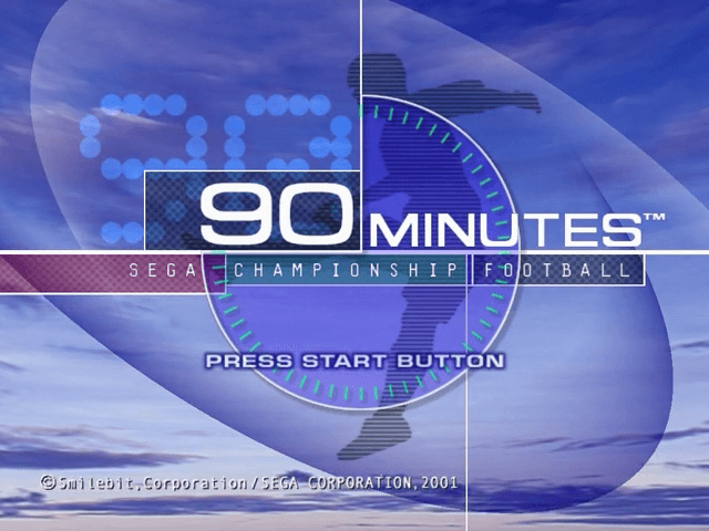 90 Minutes - Sega Championship Football — écran titre