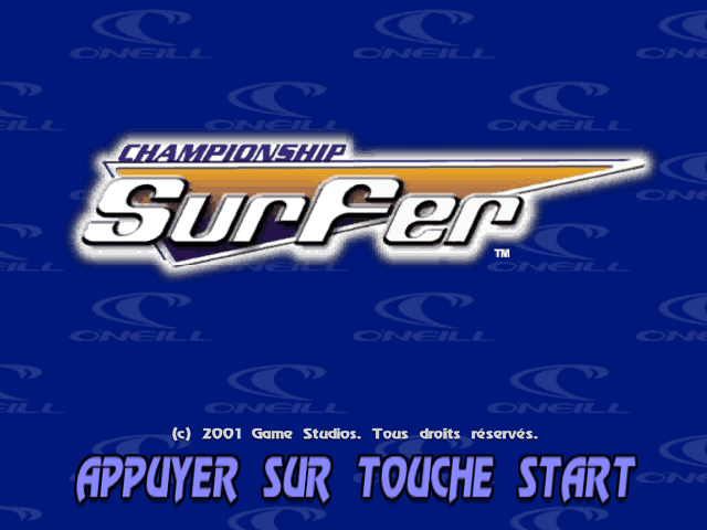 Championship Surfer — écran titre