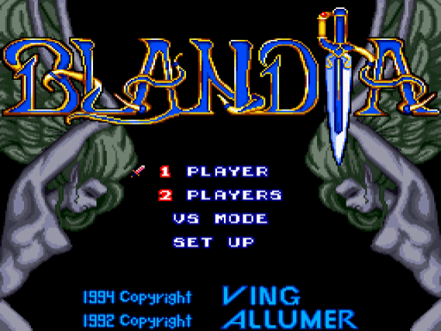 Blandia Plus — écran titre