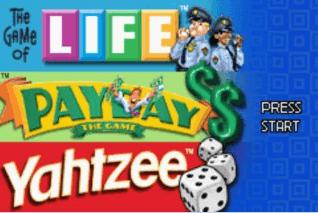 3 Game Pack! - The Game Of Life + Payday + Yahtzee — écran titre