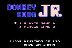 Animal Crossing - Donkey Kong Jr. — écran titre