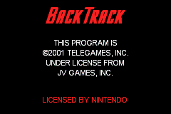 Back Track — écran titre