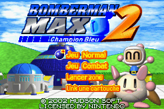 Bomberman Max 2 - Blue Advance — écran titre