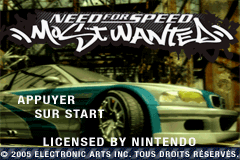 Need For Speed - Most Wanted — écran titre