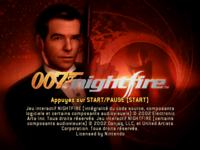 007 - Nightfire — écran titre