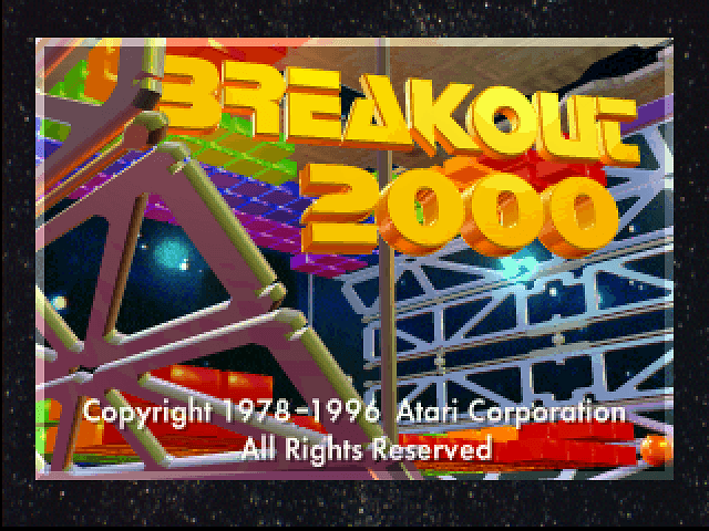 Breakout 2000 — écran titre