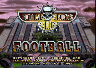 Brutal Sports Football — écran titre