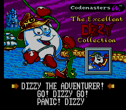 Excellent Dizzy Collection — écran titre