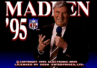 Madden Nfl 95 — écran titre