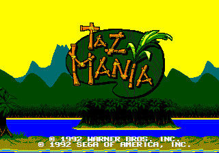 Taz-mania — écran titre