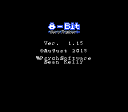 8-Bit Hero Trainer — écran titre