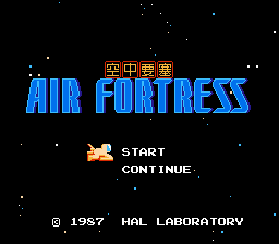 Air Fortress — écran titre