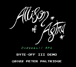 Allison Of Astra - Dodgeball RPG — écran titre