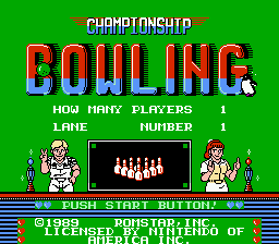 Championship Bowling — écran titre