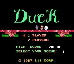 Duck Maze — écran titre