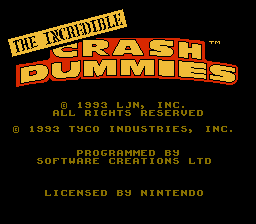 Incredible Crash Dummies, The — écran titre