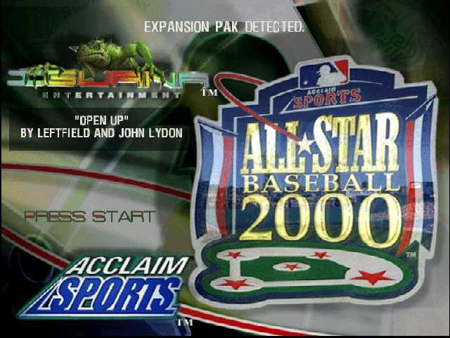 All-star Baseball 2000 — écran titre