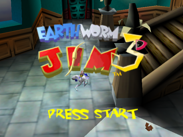 Earthworm Jim 3d — écran titre
