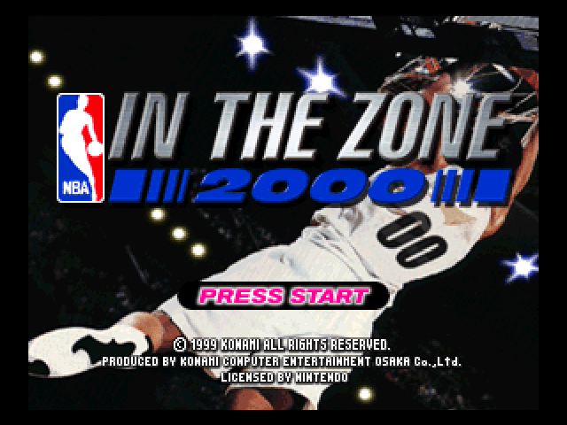 Nba In The Zone 2000 — écran titre