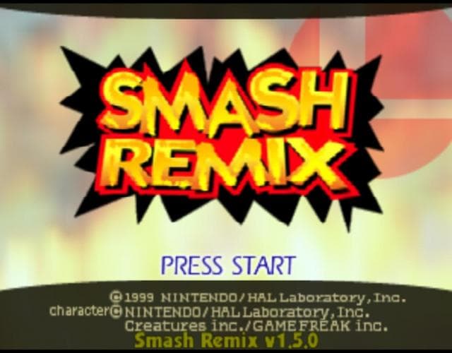 Super Smash Bros - Smash Remix — écran titre