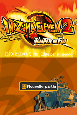 Inazuma Eleven 2 - Firestorm — écran titre