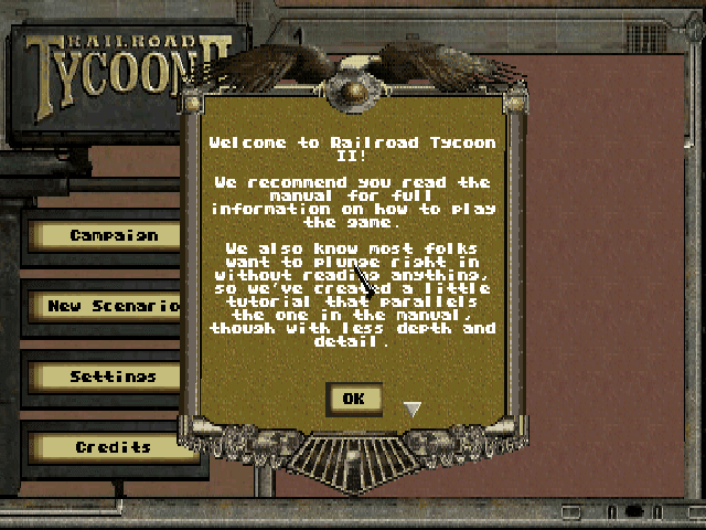 Railroad Tycoon 2 — écran titre